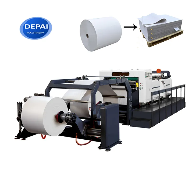 High Speed 1400mm Double Blade Synchro Fly Kraft Paper Roll Sheeting Cutting Machine Price