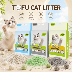 Arena Sanitaria para Gatos de Tofu al por Mayor, <span class=keywords><strong>Sin</strong></span> Polvo, Aglutinación Rápida, para Suministros para Gatos - Product Image 1