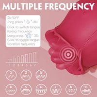 Valentinstag Geschenk Liebhaber Mini Klitoris-Sauger Rosenförmig USB Aufladbar IPX7 Wasserdicht 9 Frequenzen Vibrator Rot