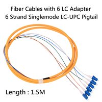 Kualitas tinggi Mode tunggal LC UPC serat optik pembagi kabel 2 core bundel kabel Patch Pigtail Jumper SC APC lc serat bundel