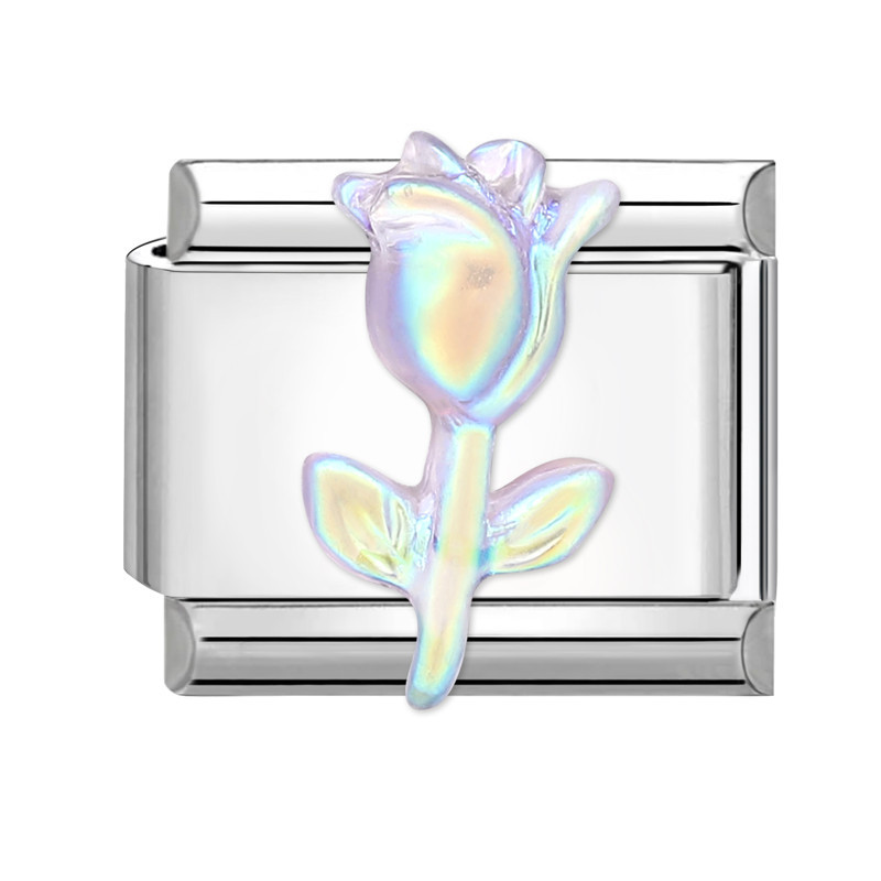 Rosas láser plateadas