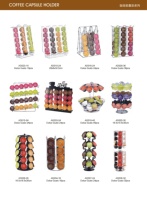 Support à capsules en forme de tasse à café, portable, en acier inoxydable, design artistique, pour 28 dosettes, présentoir, panier de rangement pour grains, cadeau