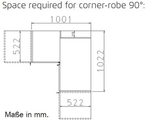 <span class=keywords><strong>Armoire</strong></span> d'angle <span class=keywords><strong>coulissante</strong></span> 2 portes grise soie Unique avec miroir avant - Product Image 4