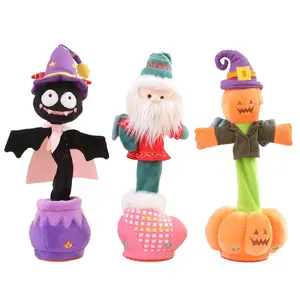 Halloween skull and bones wiggles and dances cactus can sing, record and parrot children's cross-border electric toys.