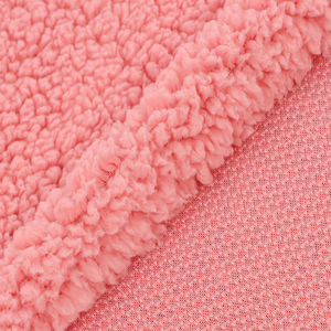 Shaoxing proveedor venta al por mayor 100% poliéster dos lados Micro Polar piel <span class=keywords><strong>de</strong></span> oveja Sherpa polar manta Sherpa Sudadera con capucha Material FriC - Product Image 2
