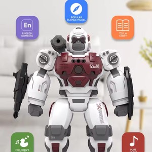 <span class=keywords><strong>Robot</strong></span> jouet RC à détection gestuelle, <span class=keywords><strong>robot</strong></span> policier pulvérisateur de fumée, <span class=keywords><strong>robot</strong></span> programmable à commande gestuelle 2.4G avec tir de balles - Product Image 1