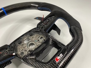 Volant de voiture de haute qualité adapté pour <span class=keywords><strong>Audi</strong></span> A4 S4 <span class=keywords><strong>Rs4</strong></span> S3 Rs3 volant personnalisé en Fiber de carbone - Product Image 6