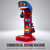 BH Street Play Amusement Power Coin Operated Electronic Punching Game Arcade Boxer Boxing Machine Metal