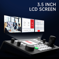 Controlador de Teclado PoE PTZ con Pantalla de 3.49 Pulgadas para Conmutador de Video de Conferencia RJ45, RS485, para Control de Cámara PTZ NDI en Vivo