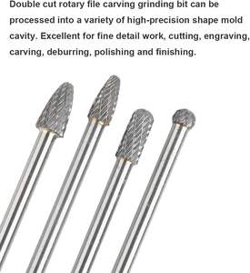 1/4 "ชุดหัวเจียรแบบหมุนก้าน6" ยาวถึงได้คู่สำหรับหัวเจียรแบบหมุนสำหรับเจาะงานไม้ดอกสว่านไดคัท - Product Image 5