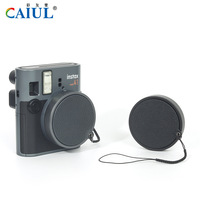 Lanière en cuir véritable pour appareil photo Mini 41 avec autocollant de protection d'objectif, type de montage sur tableau de bord, anti-chute/anti-perte, antichoc