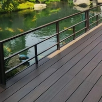 Planches de terrasse en composite bois-plastique faciles à installer, co-extrusion WPC, revêtements de sol extérieurs imperméables