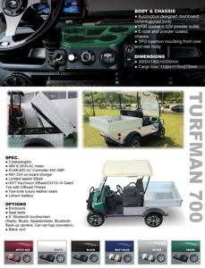 HDK EVO Off Road <span class=keywords><strong>Buggy</strong></span> Véhicule utilitaire Pick up Truck <span class=keywords><strong>Mini</strong></span> sur le parcours de golf Maintenance Cargo Box UTV 48V Voiturette de golf électrique - Product Image 4