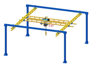 Pour grue d'atelier légère KBK Truss Top en acier au carbone à faisceau unique pour la logistique d'entrepôt-Nouveau pont roulant Grue à faisceau unique - Product Image 5