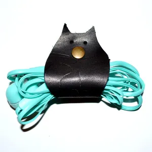 Leather Animal Cord Holder Usb Holder Earphone Holder Industrial Cable Winder Leather Cable Organizer Cable Ties