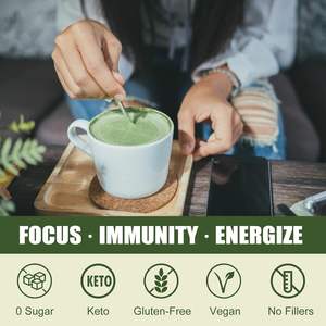 Poudre instantanée de café matcha aux champignons biologiques OEM/ODM, mélange Crinière de lion et Chaga pour la concentration et le soutien immunitaire - Product Image 5