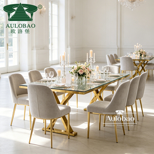 Restaurant Dining Commercial Hotel Furniture Wedding Rectangular Stainless Steel <b>Table</b> Modern Outdoor - Product Image 4