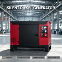 Générateur diesel portable 11 kW à puissance équivalente, triphasé, silencieux, refroidi par air, démarrage électrique pour villas et travaux extérieurs