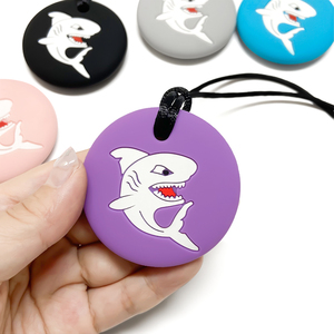 Wholesale Custom shark Silicone Chewable Necklace for Autism Boys or Girls with ADHD or Special Needs Sensory Kids Accessory - Product Image 6