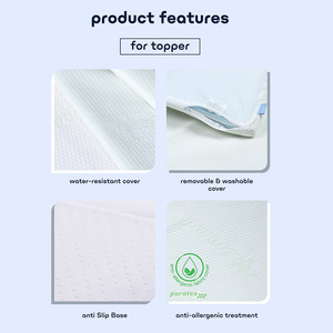 Surmatelas pour lit de voyage Baby Luna avec mousse à mémoire de forme et housse en tissu de fibre de bambou - Product Image 4