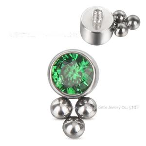 Vendita diretta della fabbrica per bambini in titanio Piercing al naso gioielli con zircone orecchio all'ingrosso alla moda orecchini Piercing - Product Image 5