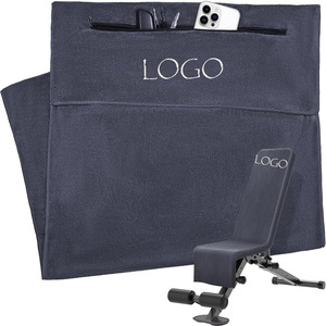 <span class=keywords><strong>Serviette</strong></span> de banc de gym en microfibre à séchage rapide avec logo personnalisé et poche zippée - Product Image 2