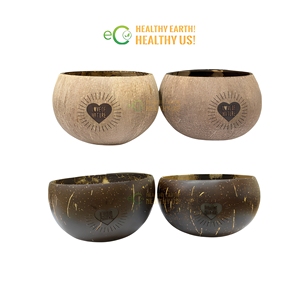 Gobelets en coquille de noix de coco en gros - 100% naturels, écologiques, 150ml/350ml, design rustique, Eco2go Vietnam - Product Image 1