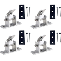 Support de panneau solaire réglable 36 ~ 68cm Kit de serrage d'extrémité de support solaire 36cm longueur de support BD 15-30 degrés pour montage sur toit plat