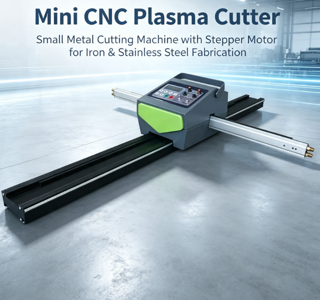 Mini CNC Plasma Cutter for Iron & Stainless Steel Fabrication, Small-Size Metal Cutting Machine Equipped with Stepper Motor