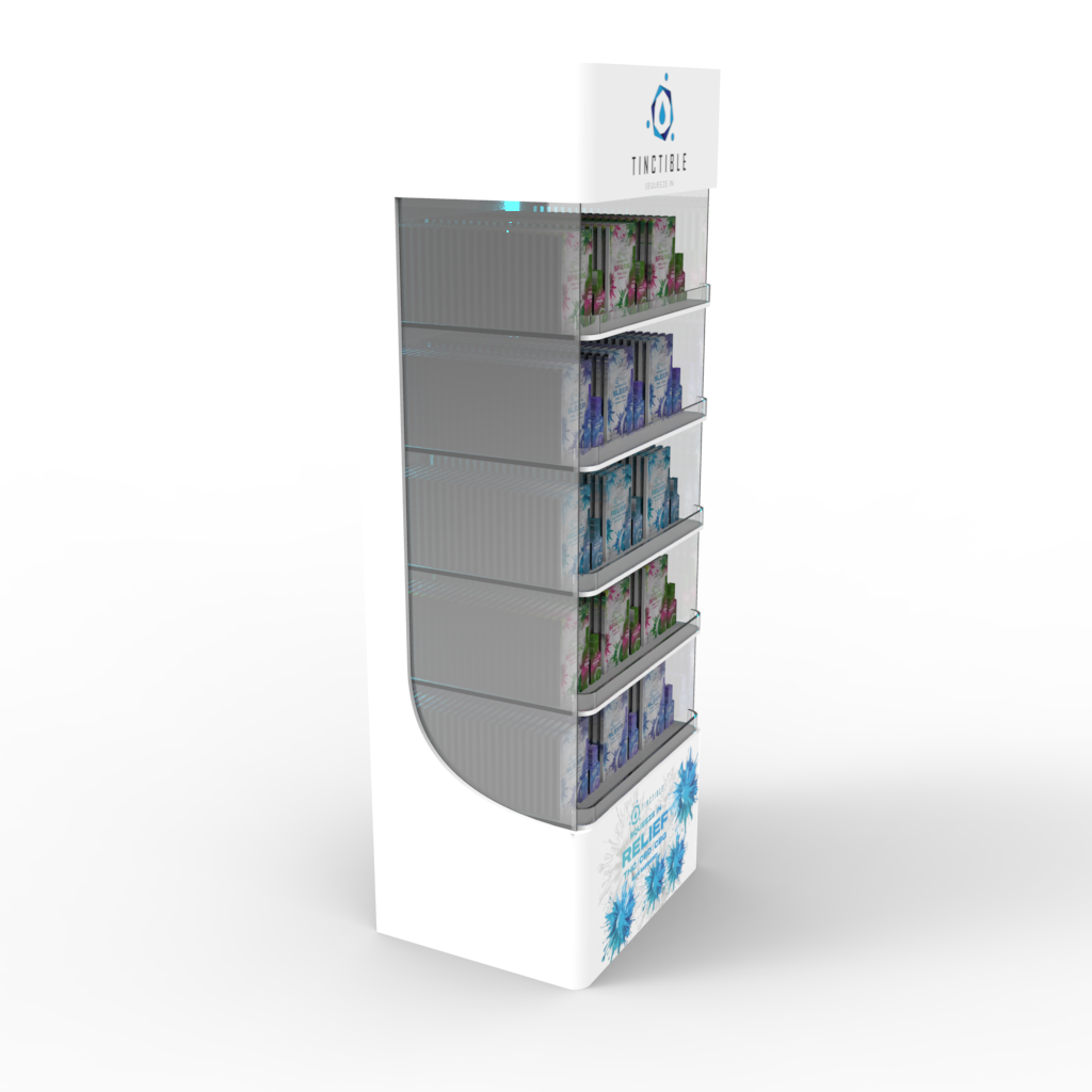 Sacked Food Display Stand 5 Tier Acrylic Snack Display Rack with LED Light Floor Stand Shelf for Retail Shop — view 6