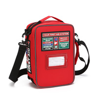 Trousse de premiers secours d'urgence premium avec bandoulière, équipement de camping automobile, compartiments étiquetés, kit de survie pour les essentiels domestiques