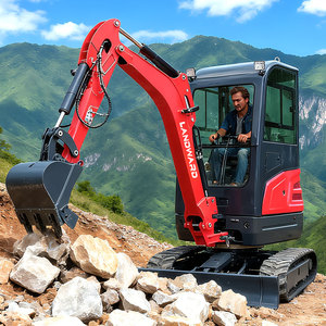 Mini-excavatrice sur chenilles compacte de 1800 kg, moteur hydraulique, pour usage domestique et agricole, livraison gratuite, 1,8 tonne - Product Image 3