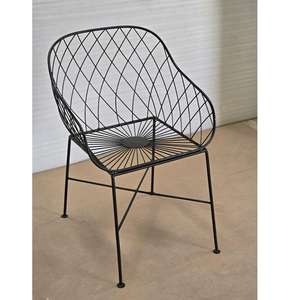 Fauteuil moderne léger à structure en fer – Mobilier d'extérieur de loisirs pour la décoration de jardin, de parc et de terrasse - Product Image 3