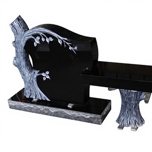 Gray Granite Serpentine <b>Memorial</b> Monument Headstone with American Traditional Design - Product Image 5