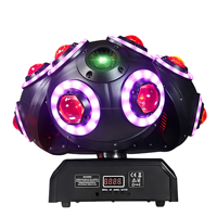 Nouvelle lampe à boule disco RGBW Style Planet 3 DMX512 à trois bras, projecteur LED mobile 10W pour fête et scène laser, 12 pièces