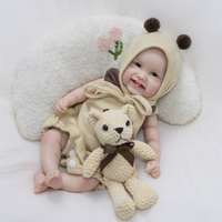 Poupée Bébé Reborn Réaliste de 12 Pouces, Poupée Nouveau-né en Silicone Solide Souple et Flexible, Cadeau de Guérison et d'Édification, Article de Collection
