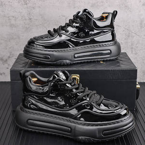 Zapatos de Hombre Estilo Europeo, de Piel Sintética Brillante con Cierre, Tejidos y Cómodos, Modelo Primavera 2026, Microfibra, Personalizados con Estampado - Product Image 2