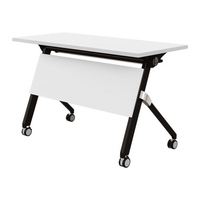 Bureau d'entraînement pliable et mobile avec roulettes, table de conférence en forme de bande pour salle de cours et bureau