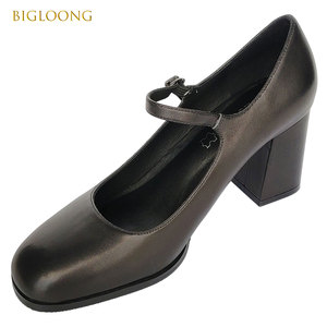 Chaussures à talons en <span class=keywords><strong>cuir</strong></span> d'agneau noir pour femmes, légères, confortables, respirantes, à enfiler, avec amorti, pour l'été, de haute qualité et tendance - Product Image 1