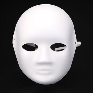 Maschera Facciale Integrale o Mezza Faccia in Carta, Ecologica e Biodegradabile, per Adulti, da Dipingere a Mano, Tema Halloween e Festività - Product Image 6
