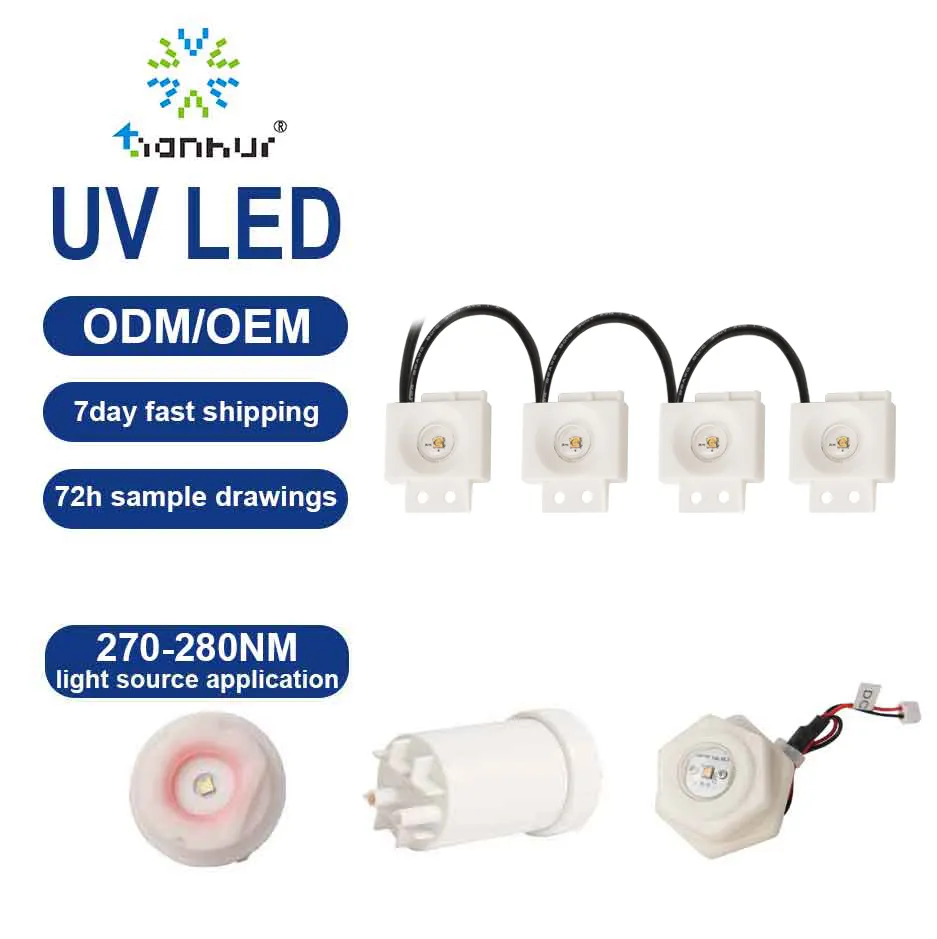 Tianhui UVC LED deteksi DNA dan pengenalan 270-280nm modul LED UV