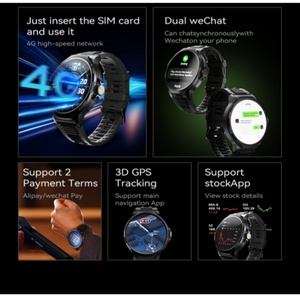 GT100 2026 Meilleure montre connectée 4G pour homme avec caméra, emplacement pour carte SIM, étanche IP68, grande batterie, mémoire 32 Go, écran HD - Product Image 3