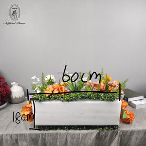 Fleurs artificielles en soie jaune personnalisables, imperméables, pour mariages en extérieur, fête des Mères, hôtels – Vente chaude directe usine - Product Image 4