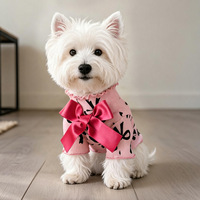 PETCIRCLE Polyester huisdierkleding voor kleine honden puppy's schattig herfst/winter hartprint strik casual stijl voor Valentijnsdag