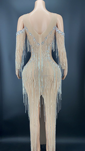 NOVANCE 2022 Nuevas llegadas Blingbling Diamond Tassels Vestidos de maternidad Mujeres embarazadas <span class=keywords><strong>Fiesta</strong></span> Vestidos de talla grande para sesión de fotos - Product Image 5
