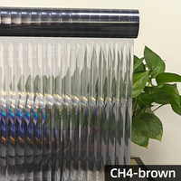 FANNA Selbstklebende 3D Geriffelte Undurchsichtige PET 2 Mil Moderne Dekorative Fensterglasfolie mit 3-Jahres-Garantie für Büro Wohnzimmer