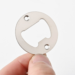 Stainless Steel Round Bottle Opener Wall Mount Heavy Duty Manual Opener Accessories For Refrigerator Magnetic Fixing - Product Image 2