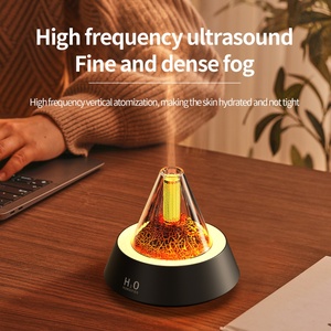 Creative 80ml Portable <b>Electric</b> Ultrasonic Essential <b>Oil</b> <b>Diffuser</b> Yoga Relax USB Simulated Lava Volcanic Humidifier for Hotel - Product Image 3