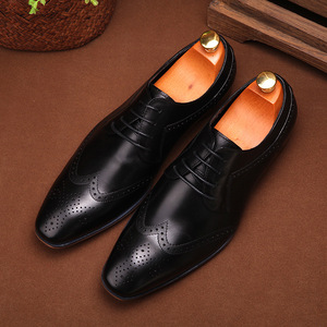 Zapatos Formales de Cuero para Hombre, Estilo Monk Strap, Modernos, Casuales, de Negocios, con Punta en Pico, que Aumentan la Altura, Antideslizantes - Product Image 1