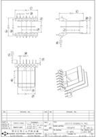 Bobine en plastique à double section EI41 Pièce d'insertion de carte PCB Pas de broche Bobine horizontale de 25mm Plastique d'injection ancien